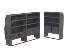 Electrician Cargo Van Shelving Package - Medium and High Roof Vans