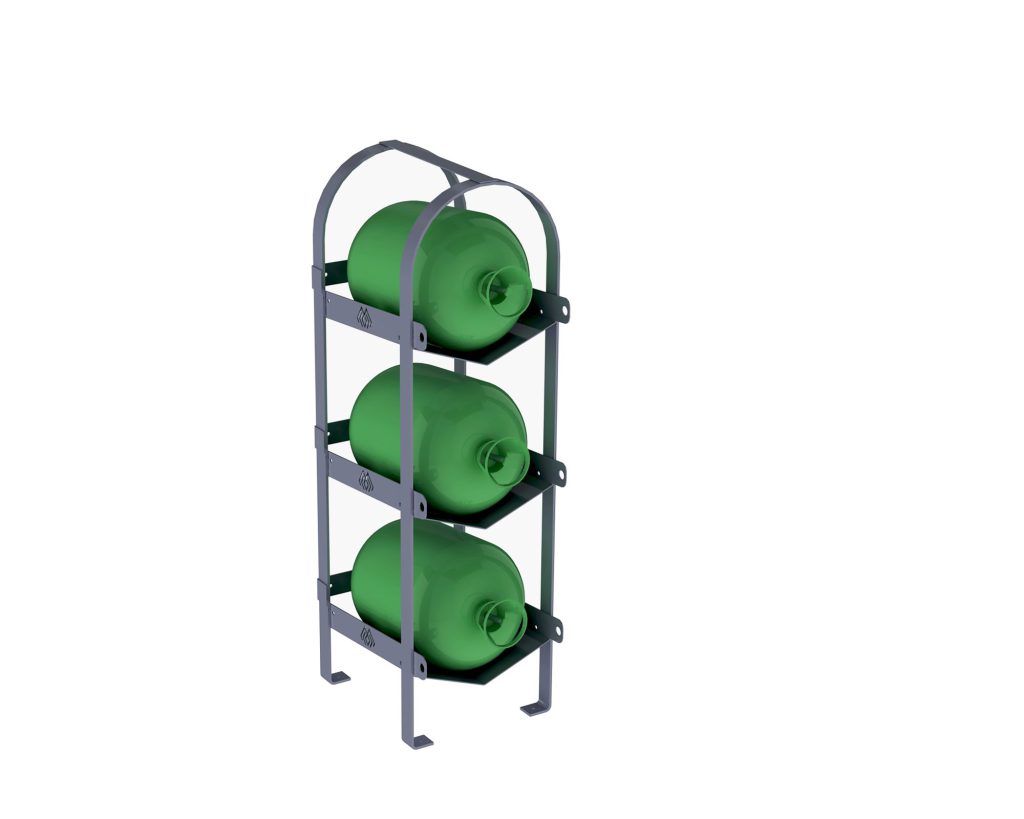 Refrigerant Tank Rack 3 x 30 lb Tanks Masterack