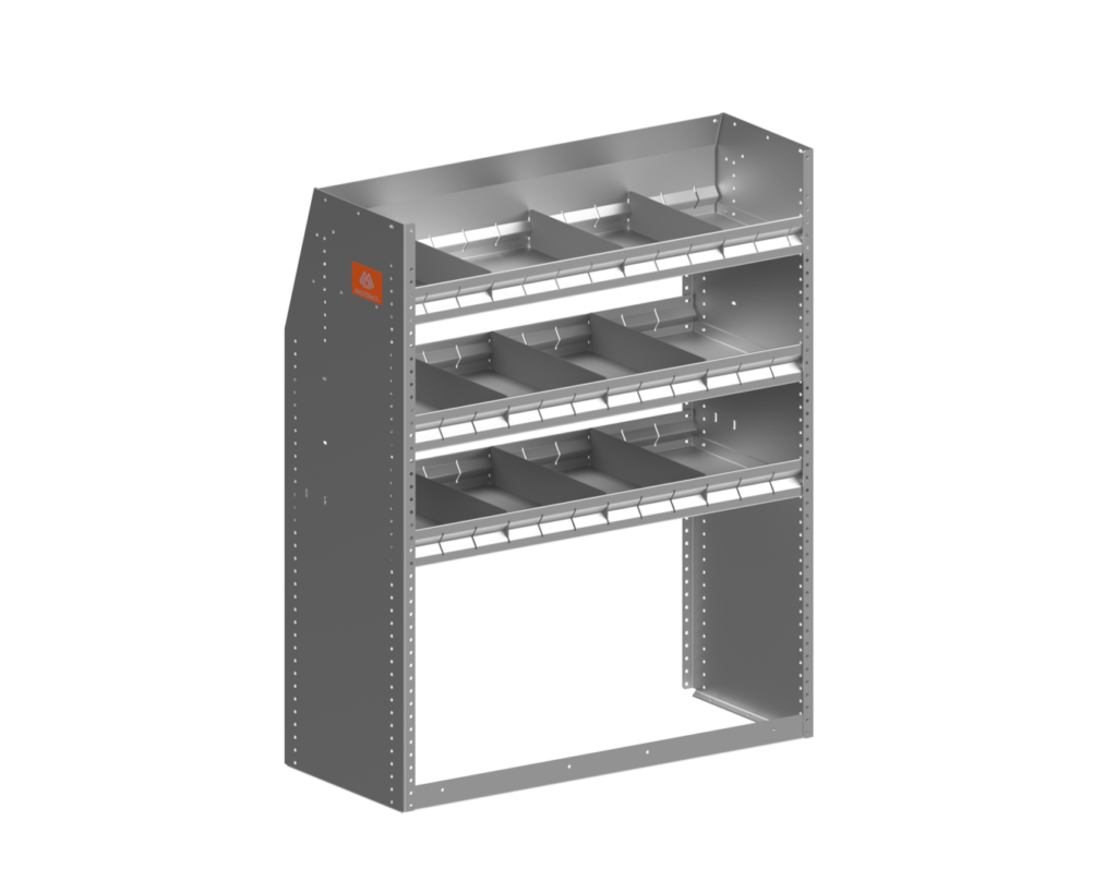 Aluminum van shelving