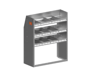 Aluminum van shelving