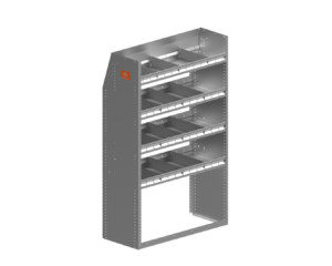 Aluminum cargo van shelves