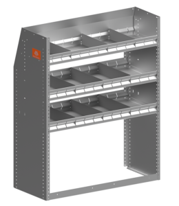 Cargo van aluminum shelving modules