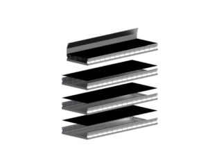 Rubber cargo van shelf liners