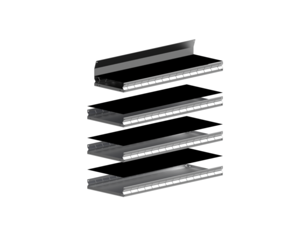 Rubber cargo van shelf liners