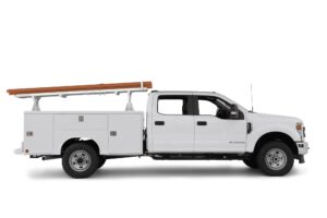 Reading sloped service body ladder rack